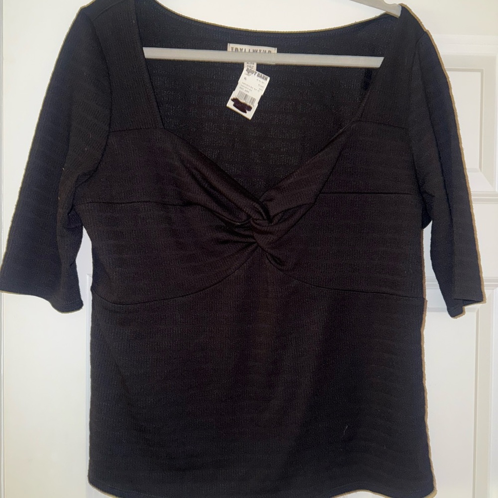 Idyllwind Black Twist Front Blouse